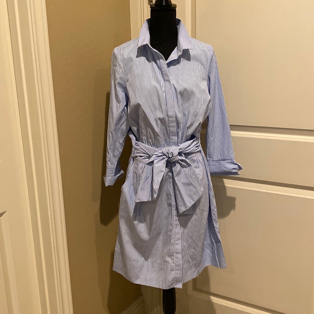 Gretchen Scott Designs Blue Striped Dress